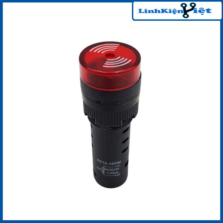 Đèn báo nguồn có còi AD16-16SM 24VDC 3 màu đỏ/vàng/xanh lá