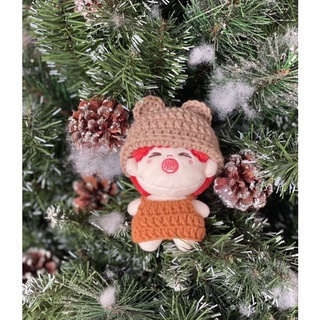 Set mũ gấu cho doll 10cm
