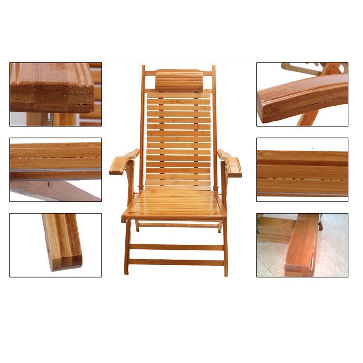 Ghế bập bênh thư giãn bằng gỗ, Ghế xích đu gỗ tựa lưng thư giãn, thay đổi nhiều tư thế nằm