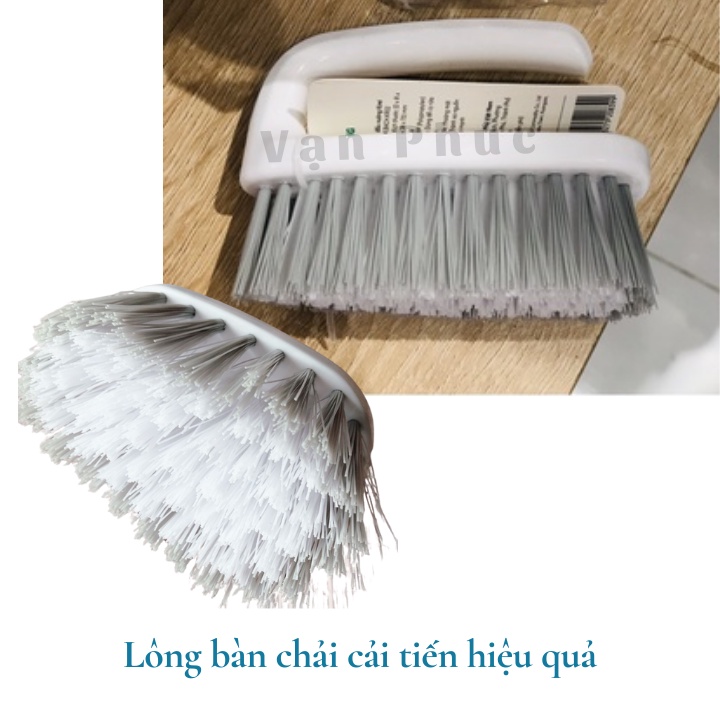 Bàn chải cọ rửa nhà tắm, chổi chà sàn cải tiến Inochi Kirei Nhật Bản có tay cầm, bàn chải giặt đồ, nhà vệ sinh