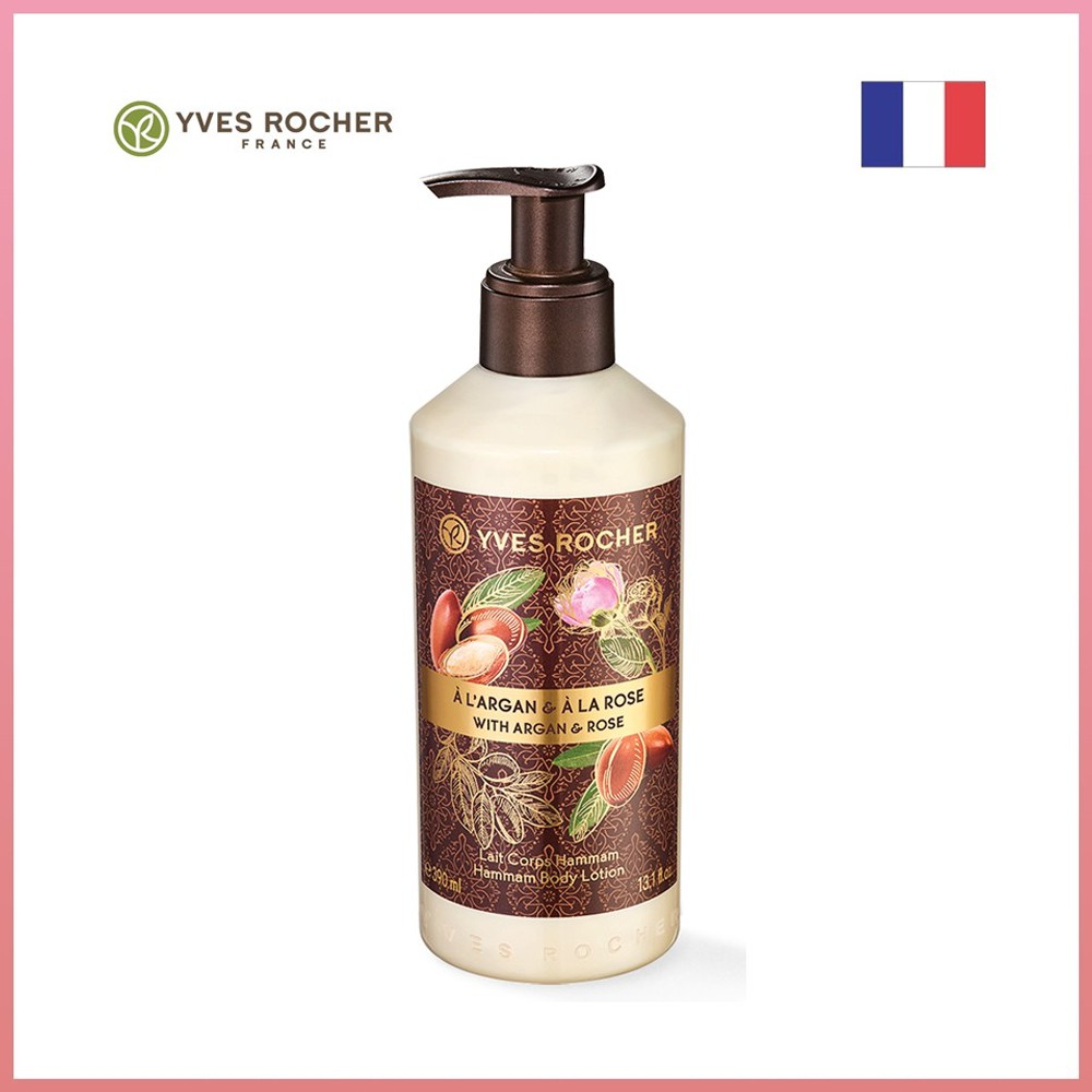 Sữa Dưỡng Thể Yves Rocher Argan Rose Petals Hammam Body Lotion 390ml