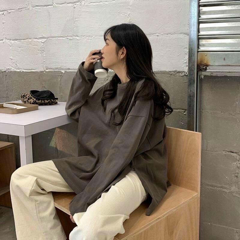 áo longtee trơn thun cotton nam nữa-Meo4.store( ảnh thật sau) | BigBuy360 - bigbuy360.vn