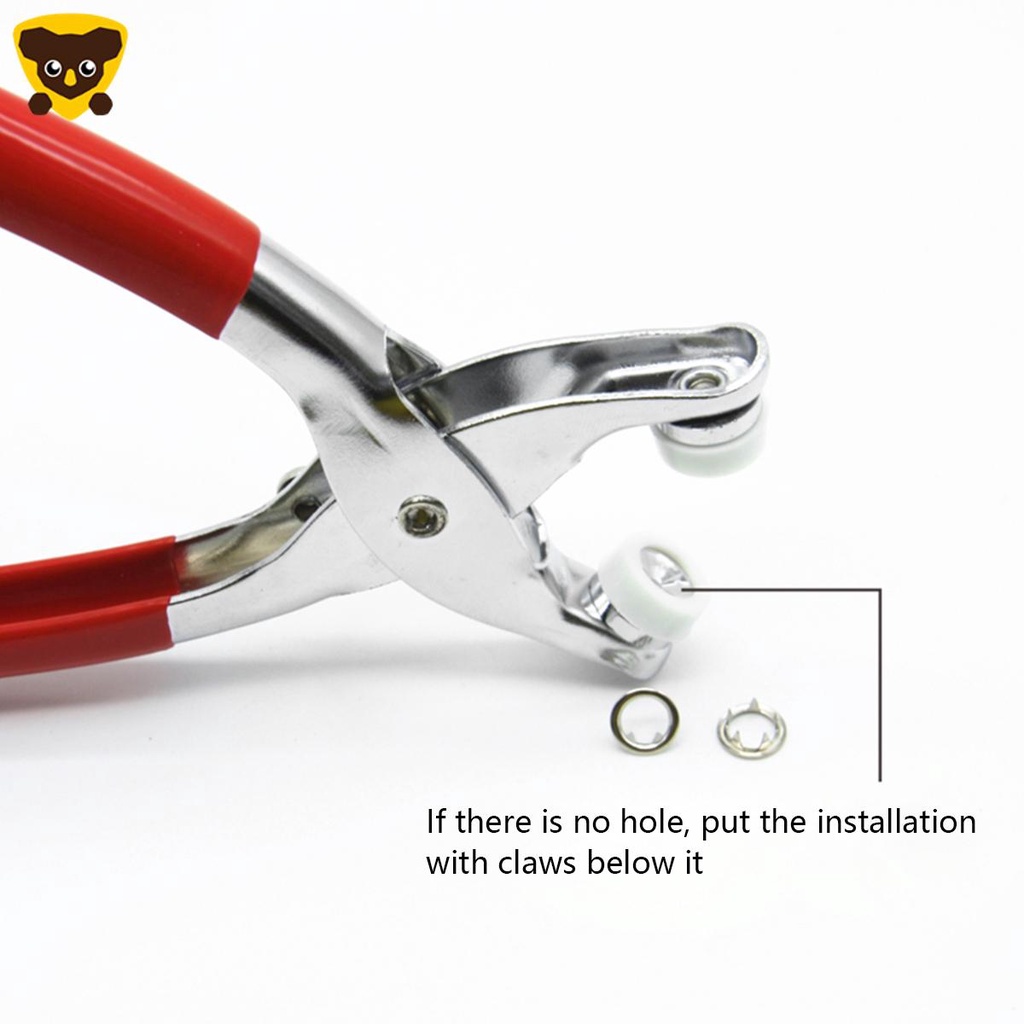 Bộ ốc vít gắn dày 400 cái Bộ dụng cụ khóa năm móng bằng đồng kim loại với kìm áp lực cầm tay Bộ nút may tự làm Bộ