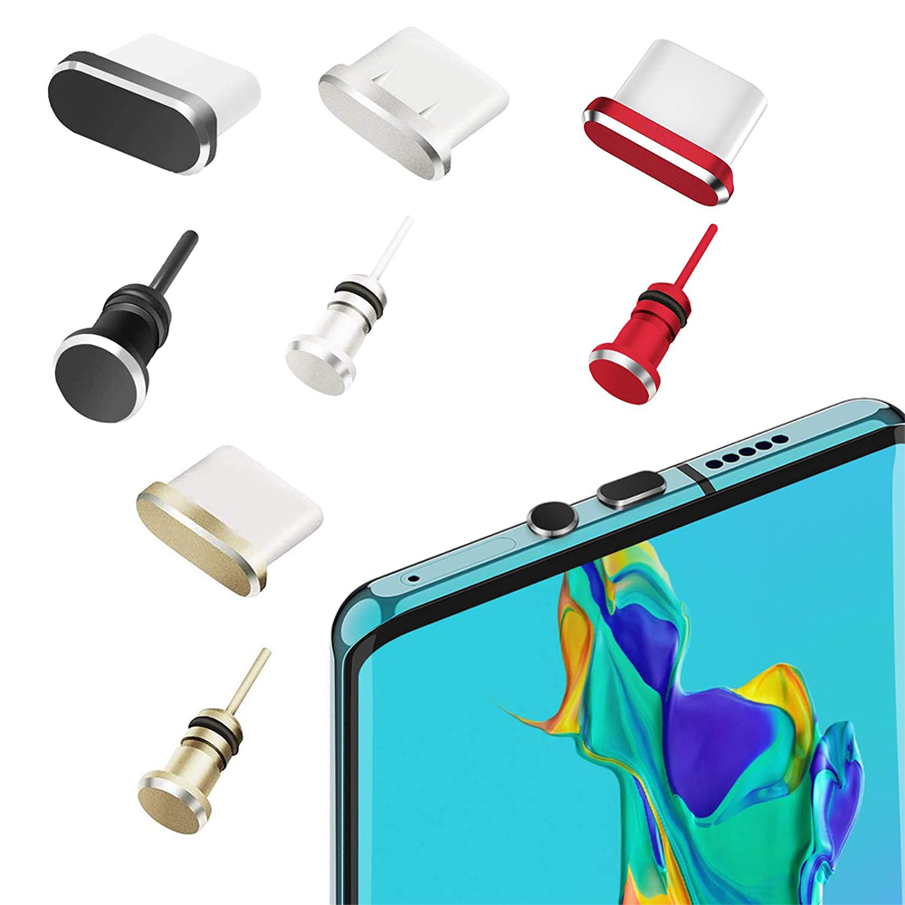 Nút Bịt Cổng Sạc Usb-C Hợp Kim Nhôm Chống Bụi Kèm Hộp Đựng