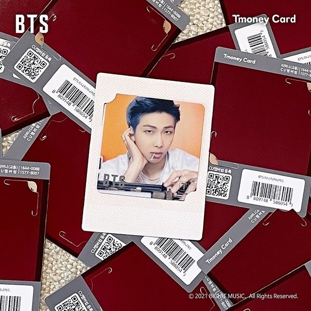 Bộ thẻ hình nhóm nhạc BTS Tmoney 2021