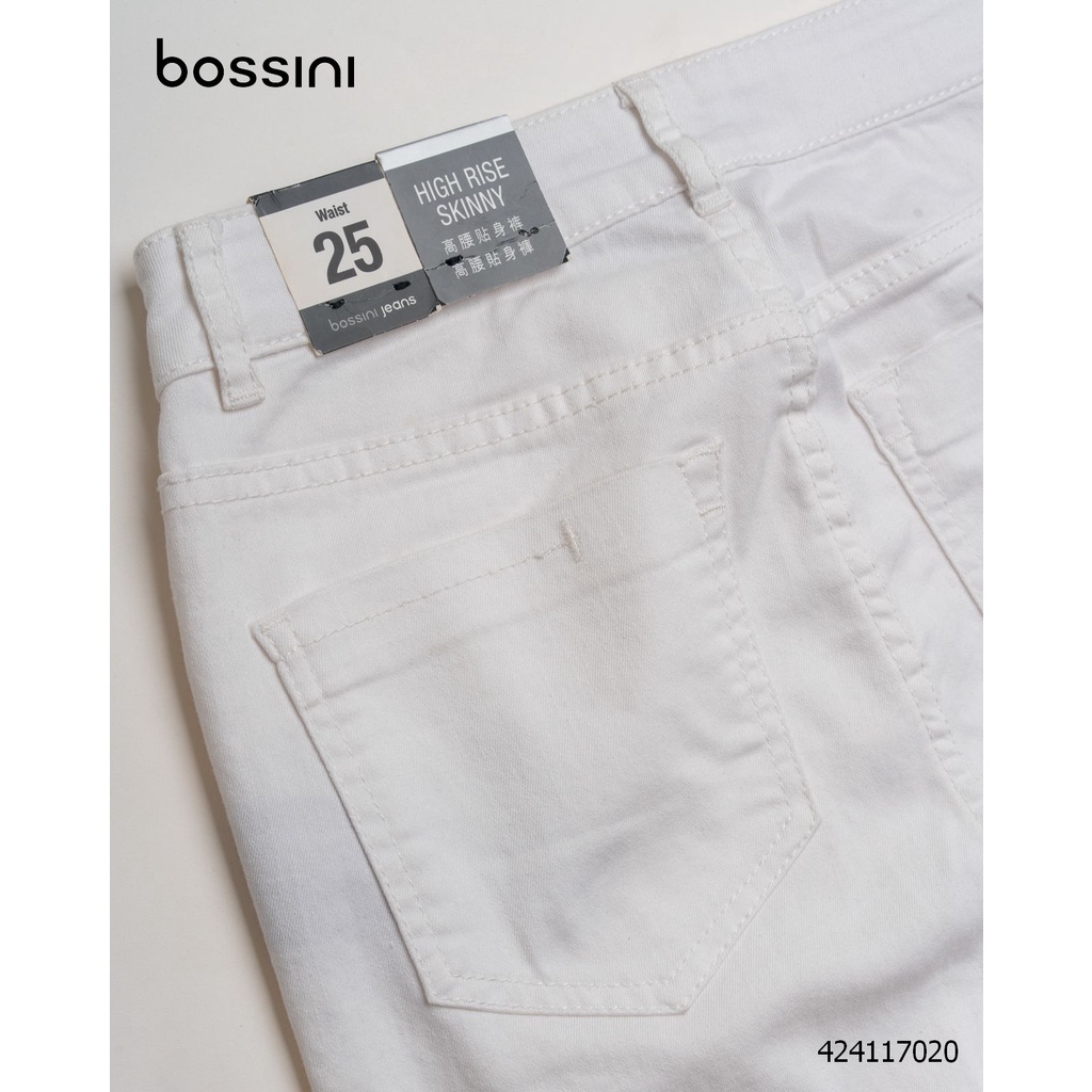 Quần jean dài nữ màu trắng tinh tế Bossini 424117020