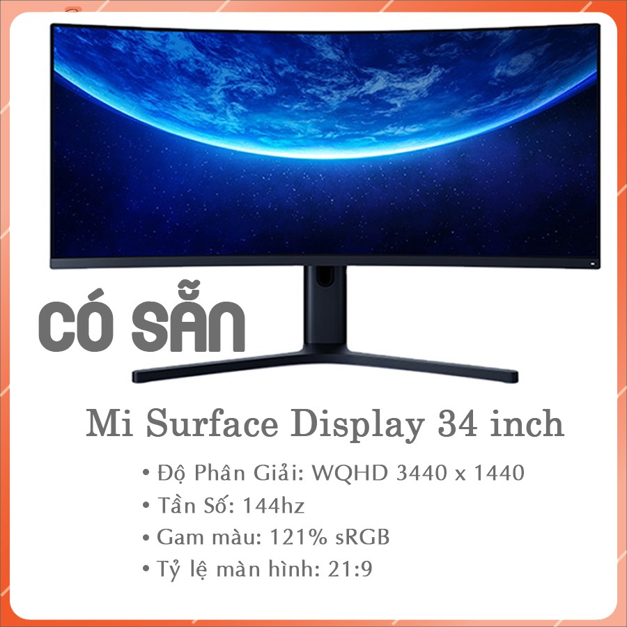 Màn hình xiaomi 34 inch cong chuẩn 21:9 - Màn hình ULTRAWIDE 34 inch XIAOMI MI SURFACE