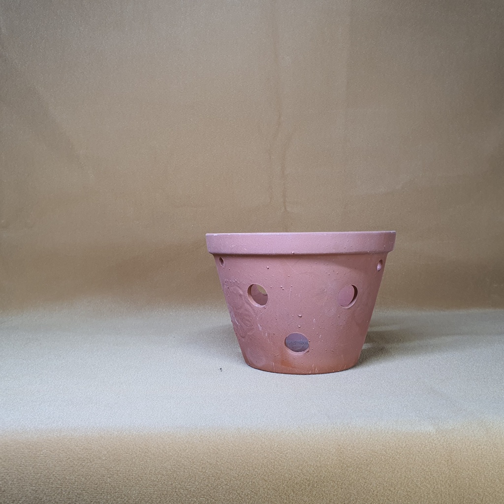 Chậu đất nung trồng hoa Lan, cây phong Lan, phong lan loại 1 Bát Tràng Size 13cm ,15cm , 20cm