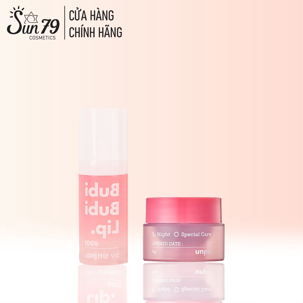 Combo 2 Sản Phẩm Dưỡng Môi Dưỡng Ẩm Cho Môi Mềm Mại Unpa Bubi Bubi Lip  (mặt nạ 9g,tẩy tế bào chết10ml)