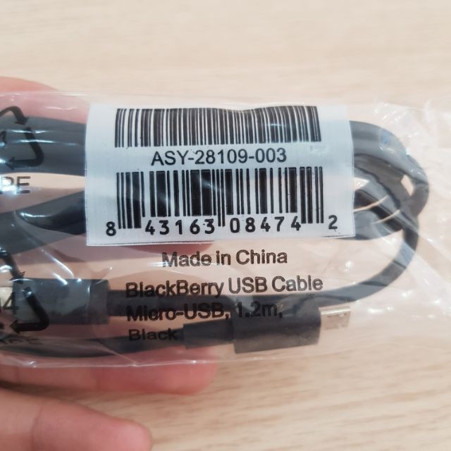 Cáp sạc MicroUsb BlackBerry