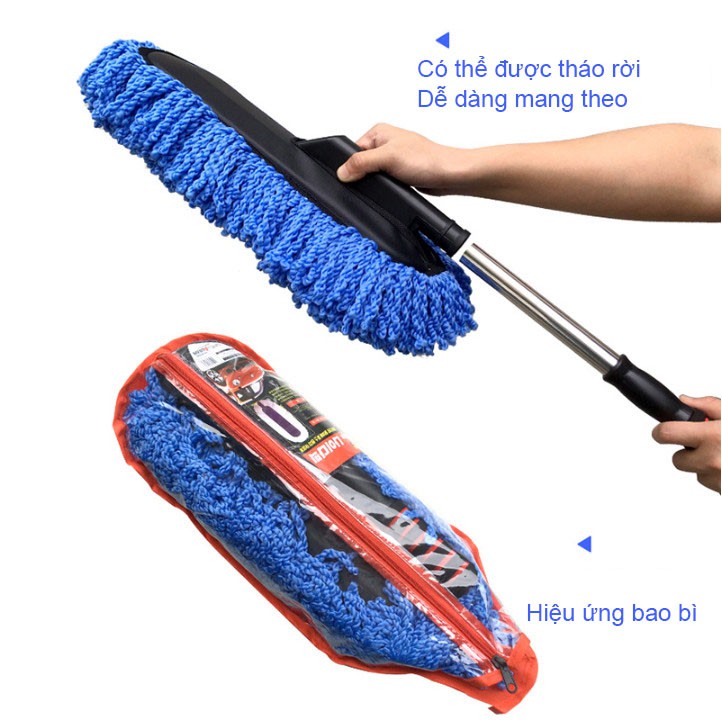 Car mop Car wash mop brush tool auto supplies mop brush dust removal telescopic wax mop brush