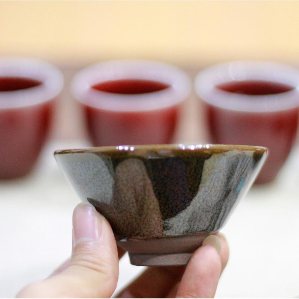 Chén thiên mục kiến diêu nung củi, chén thiên mục nung củi, chén thiên mục dáng nón, chén nón, chén trà đạo, chén chủ.