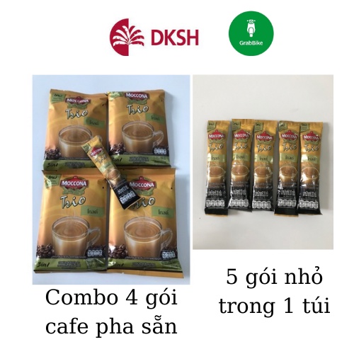 COMBO 4 BỊCH CÀ PHÊ HOÀ TAN MOCCONA TRIO GOLD 100G (5 GÓI)-[FREE SHIP] TỪ ĐƠN 50K, [Loại Đặc Biệt]