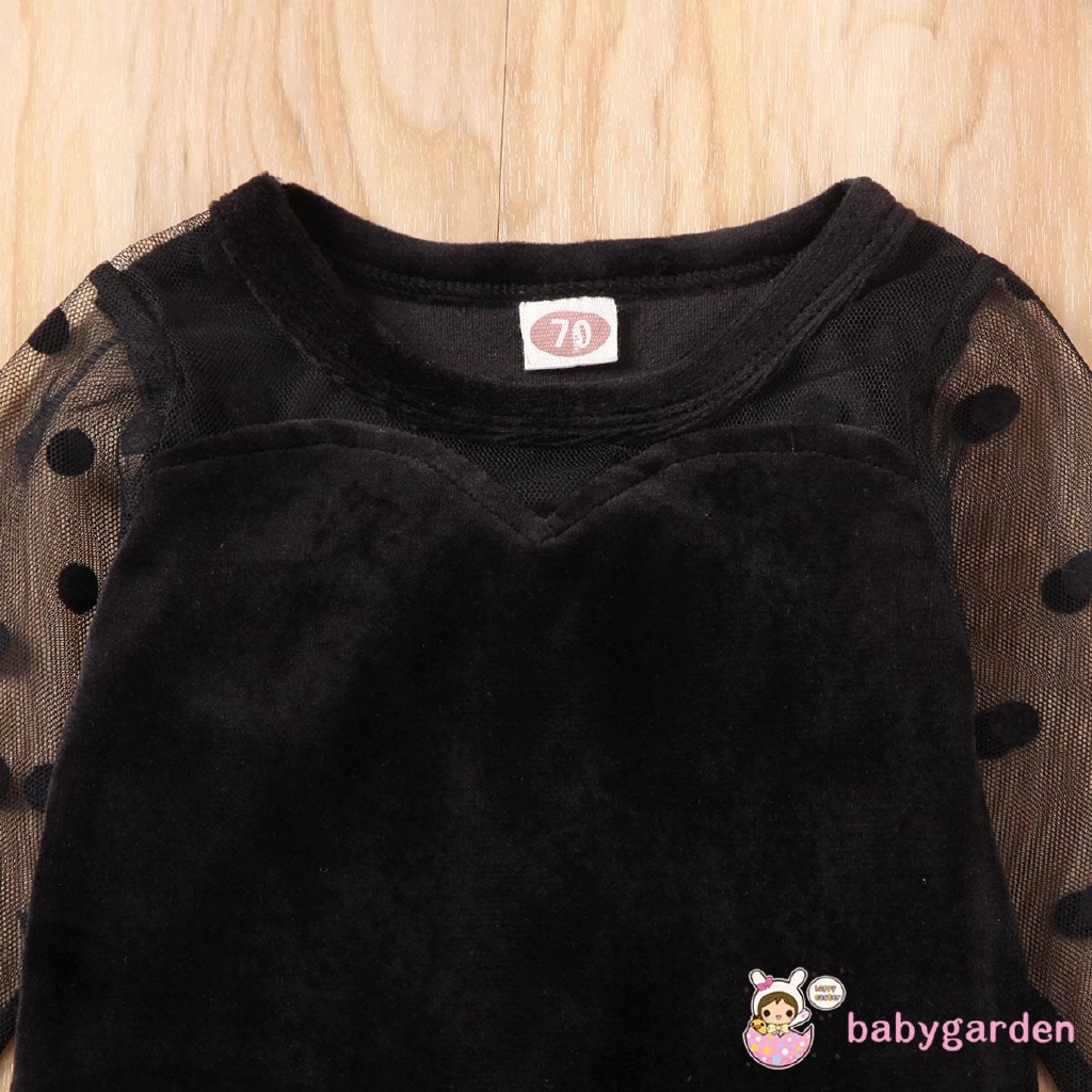 Jumpsuit Tay Dài Hoạ Tiết Chấm Bi Cho Bé 0-18 Tháng Tuổi