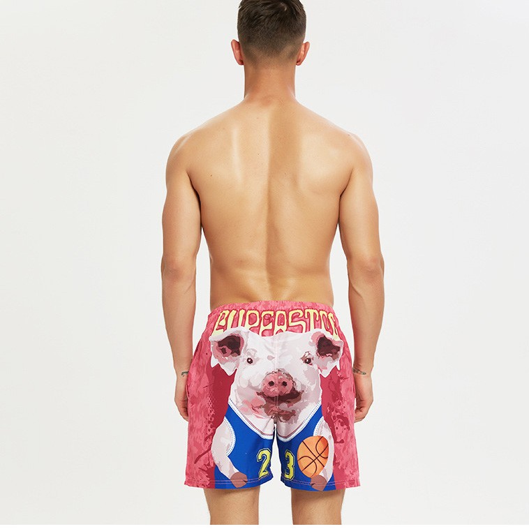 Quần Đi Biển Đôi - Quần Đùi Đôi - Thời Trang Đôi Mùa Hè - Quần Short Cặp Đôi SQ220 Pink Piggy