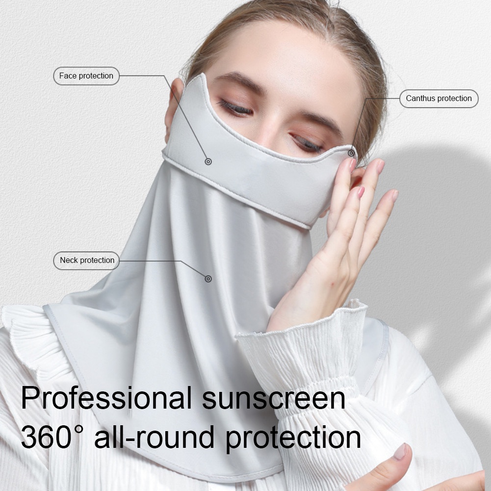 Mặt trời bảo vệ thoáng khí băng lụa làm mát Mặt bìa earloop cổ gaiter khăn okase
