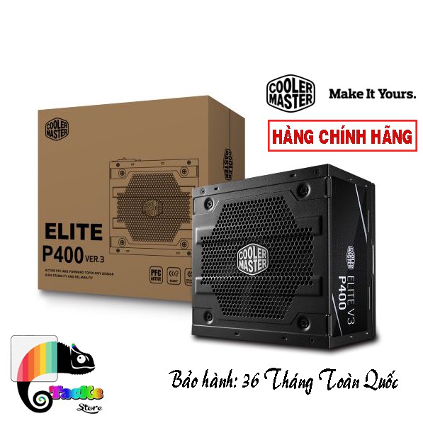 Nguồn máy tính Cooler Master Elite V3 PC400 230V Box I PSU CoolerMasster Elite P400 230V - V3 New Full Box