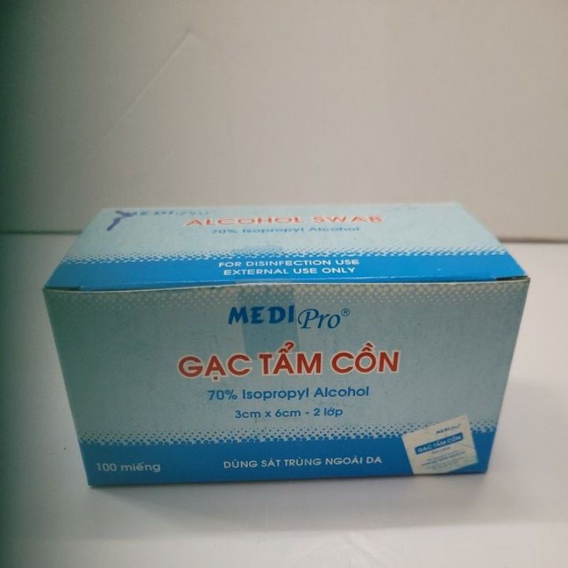 Bông gòn tẩm cồn dạng miếng: tiện lợi cho cuộc sống ( 100 miếng)