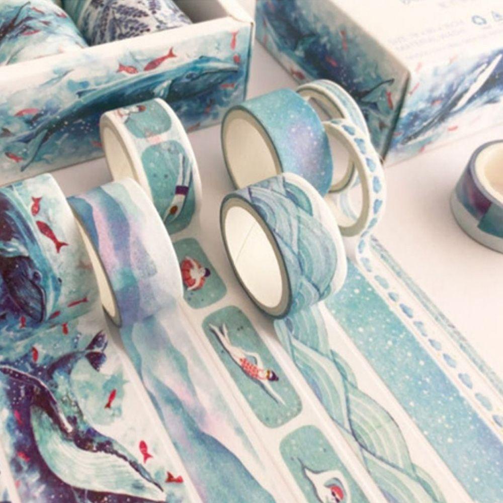 8 Cuộn Băng Dính Với Họa Tiết Dễ Thương Dùng Trang Trí Scrapbook