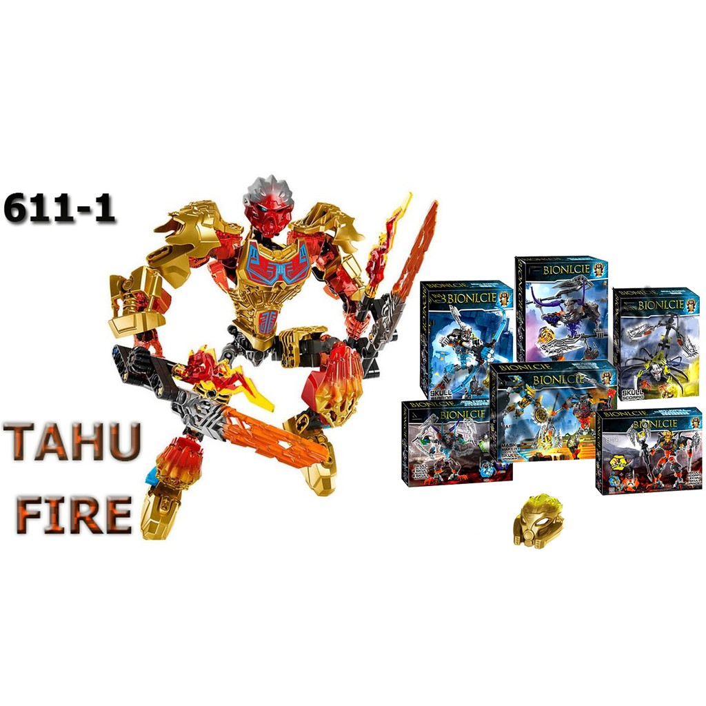 Đồ chơi lắp ráp KSZ Bionicle 612-4 Tahu &amp; Ikir Fire Unity Set kết hợp của 609-4 và 611-1 chất liệu nhựa ABS New4all