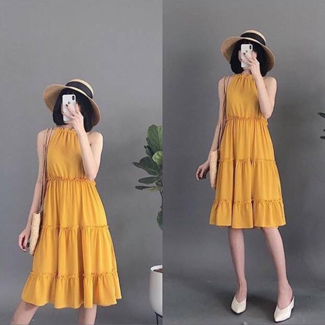 Váy bèo tầng chất đũi siêu hot