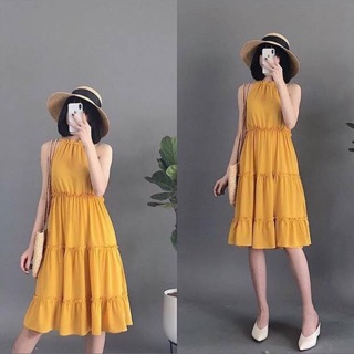 Váy bèo tầng chất đũi siêu hot