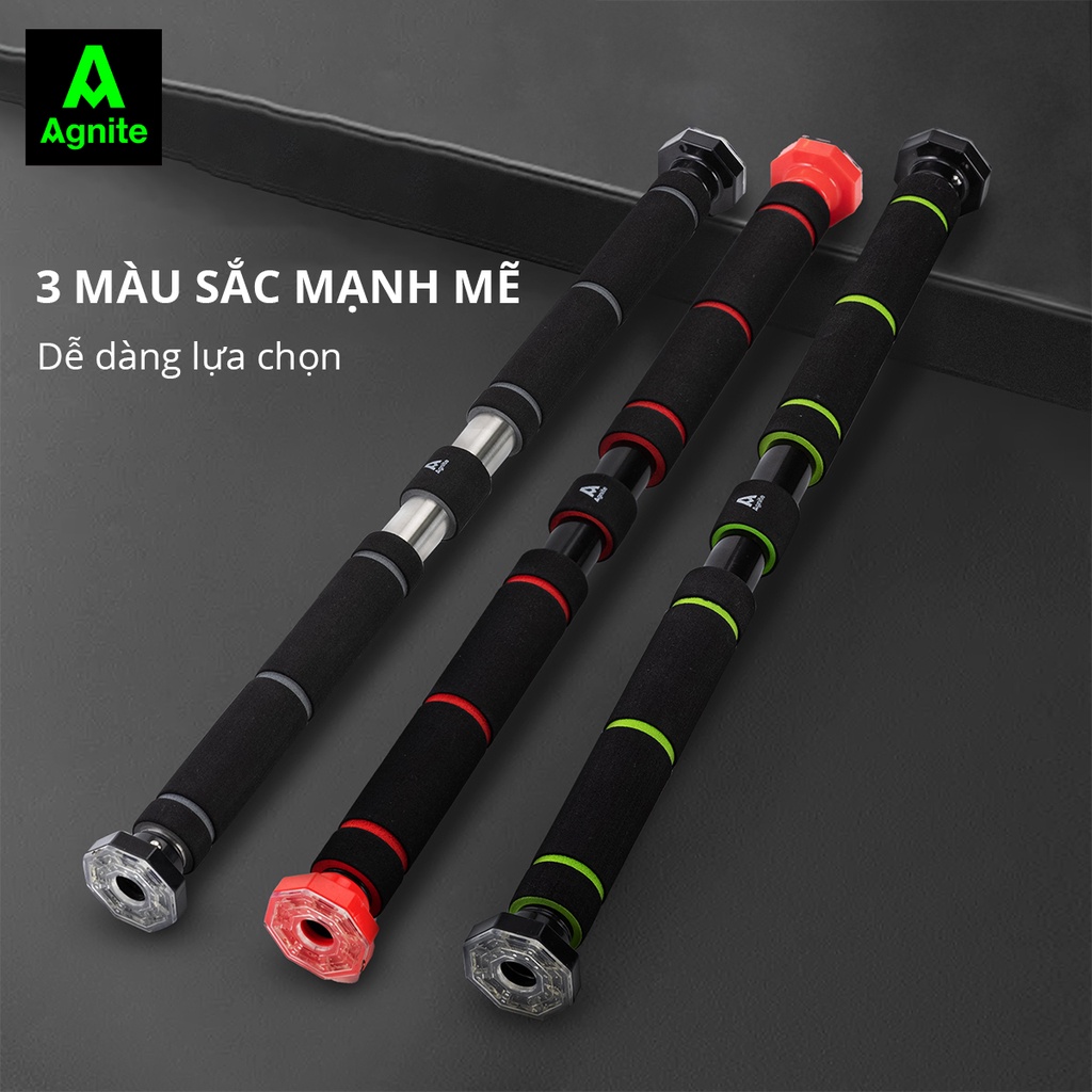 Thanh tập xà đơn treo tường gắn cửa mút dài Agnite chính hãng, chống trơn trượt, kích thước tùy chỉnh, luyện tập tại nhà
