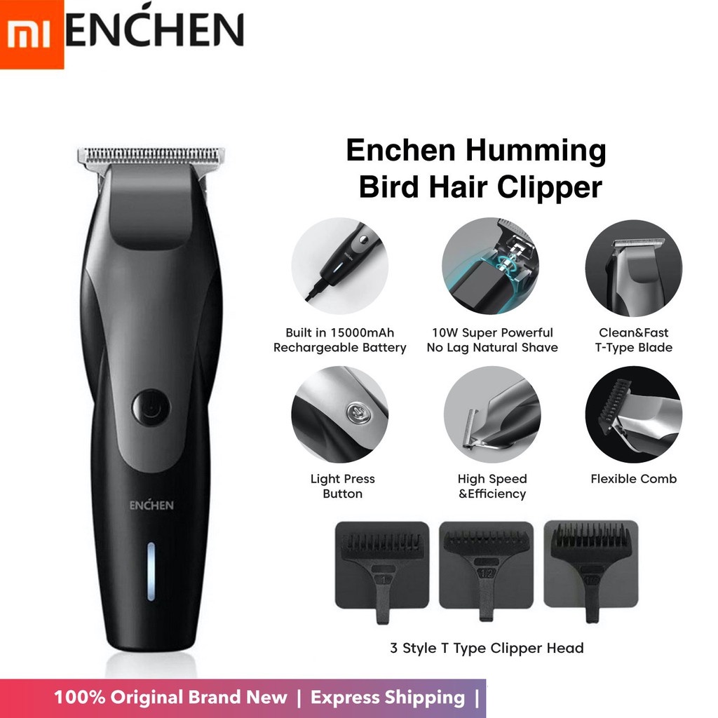 Tông đơ cắt tóc Xiaomi Enchen Humming Bird - Hummingbird Electric Hair Clipper Chính Hãng