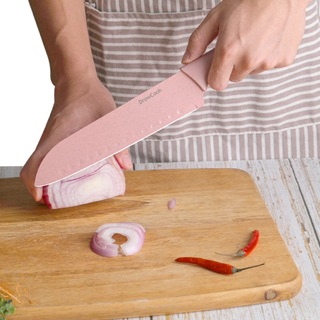 Bộ dao kéo dụng cụ bếp lúa mì 7 món (có thớt và đế)