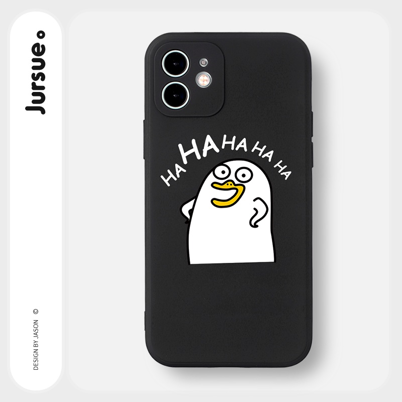 Ốp lưng JURSUE hoạt hình cặp đôi dễ thương đẹp cho iPhone 13 12 11 Pro Max SE 2020 X XR XS ip 8 7 6 6S Plus kute Y1728