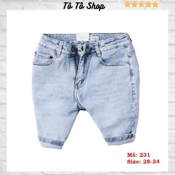 Quần Sọt Jean Nam ❤️FREESHIP❤️ Quần Short Bò Nam Xanh Trơn Thời Trang Cao Cấp Cá Tính Tô Tồ Shop - QSJNM231