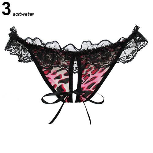 Quần lót phối ren họa tiết da báo phong cách quyến rũ dành cho nữ