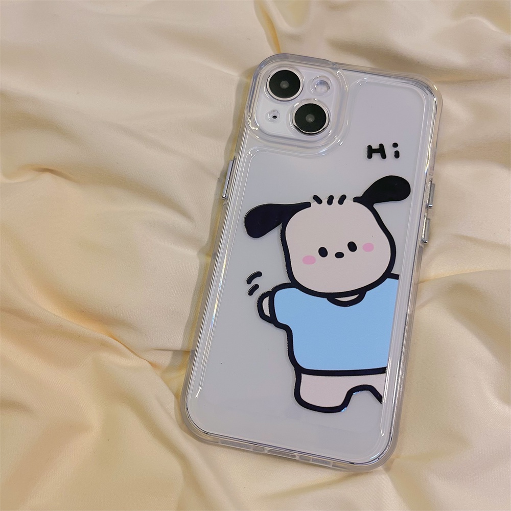 Ốp Điện Thoại TPU Mềm Nhám Trong Suốt In Hình Chú Cún Chống Mồ Hôi Cho IPhone 14 13 12 11 Pro Max XS XR 8 7 Plus