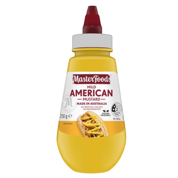 Mù Tạt Mild American MasterFoods 250g (Úc)