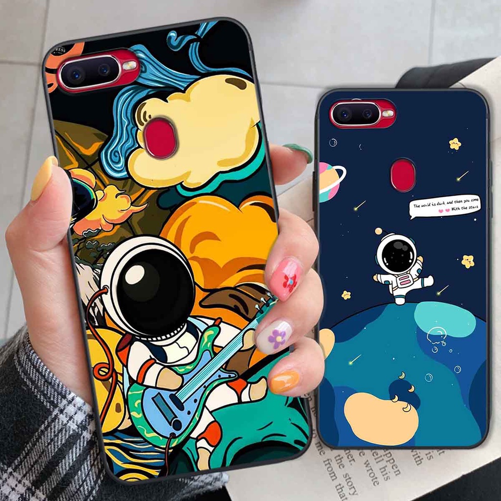 Ốp Oppo A5s / A7 / F9 / A12 in hình vũ trụ, phi hành gia bầu trời cute dễ thương