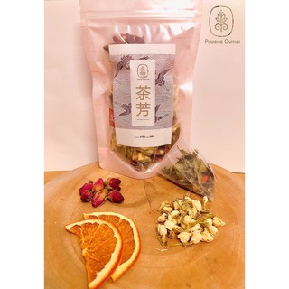Trà ROSY- trà bá tước, dâu tây, hoa hồng, cam vàng, quế