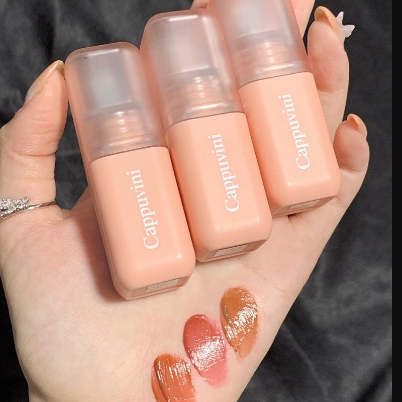 Son kem CAPPUVINI 2 vỏ hồng tráng gương, xanh bơ bùn mịn môi