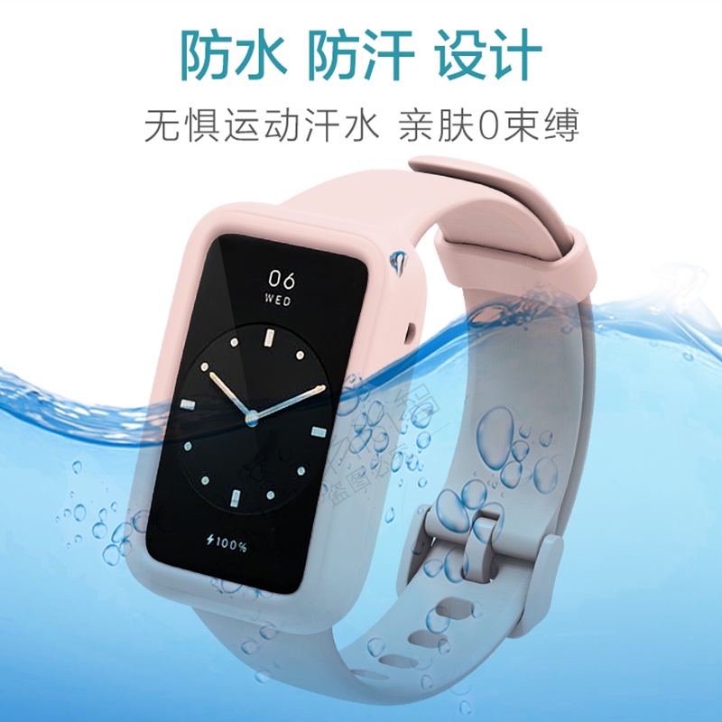 Ốp Điện Thoại Silicone Màu Trơn + Dây Đeo Phong Cách Thể Thao Cho Xiaomi band 7pro / Mi band 7pro