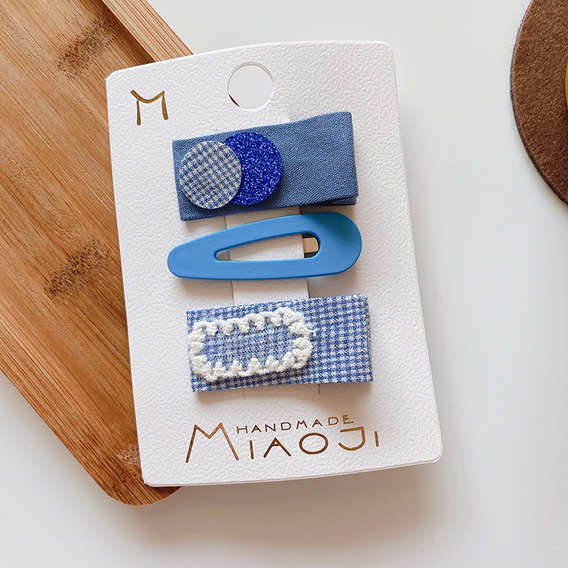 Bộ 3 kẹp tóc phong cách Hàn Quốc đáng yêu thời trang dành cho bé gái