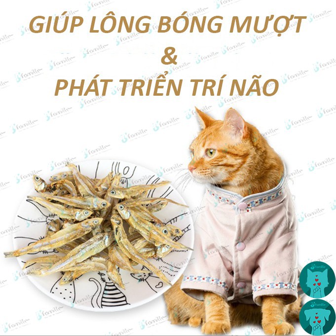 [KHÔNG XƯƠNG]Cá Đinh Hương Sấy Khô, Snack Cho Chó Mèo, Đồ Ăn Vặt Thú Cưng, Bổ Sung Protein, Taurine, Giàu Dinh Dưỡng.