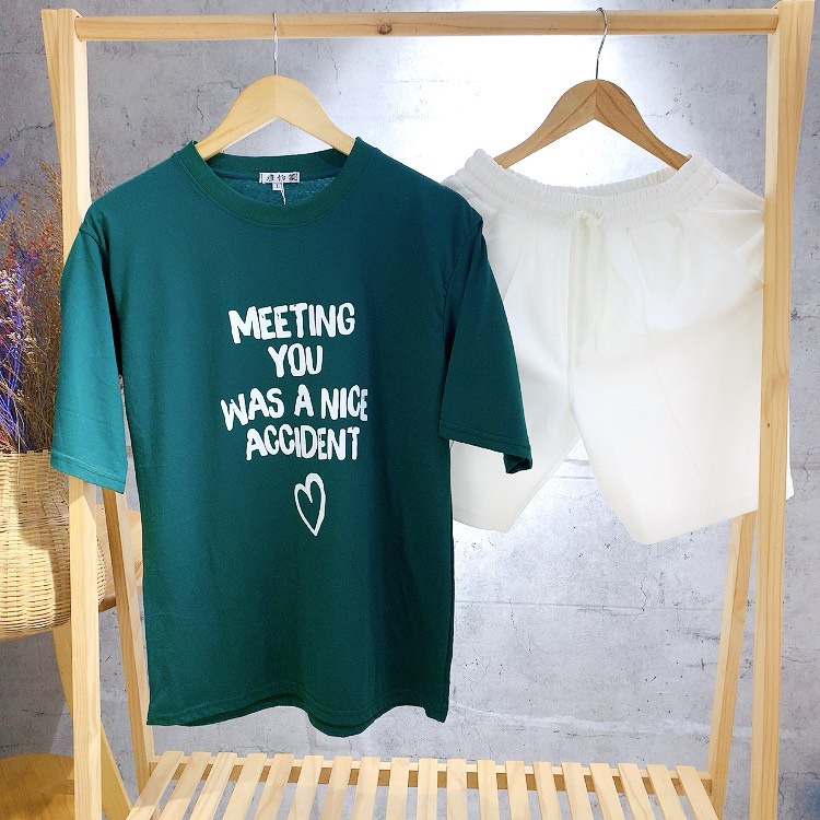 Áo Thun Unisex Nam Nữ Meeting You  Xanh Ve Chai/Trắng Ulzzang Hot Trend Street Style Mr Smile 99 Shop