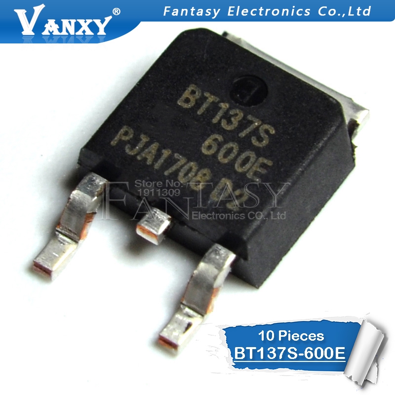 Bộ 10 Linh Kiện Điện Tử Bt137S-600E Bt137S Triac Smd To252