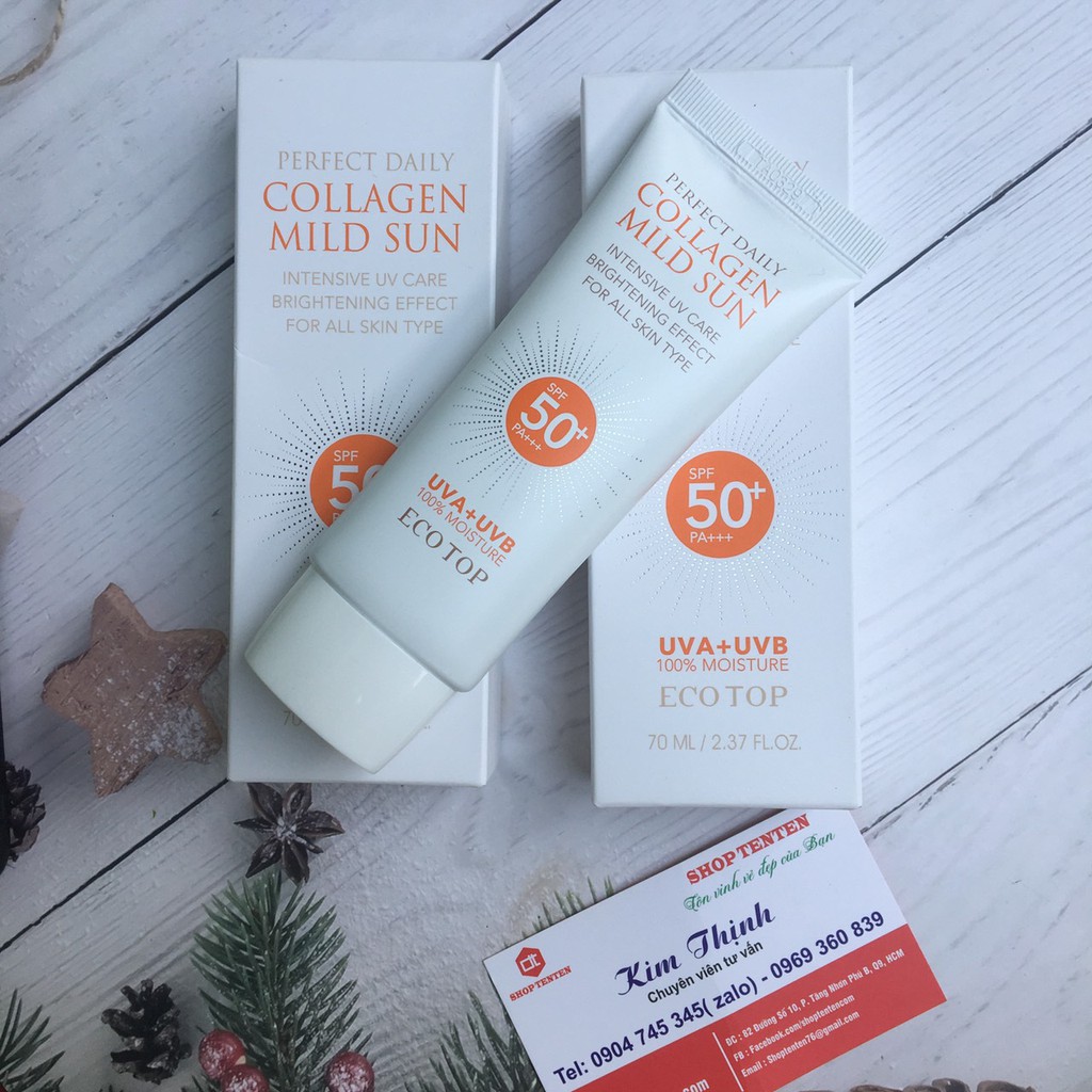 Kem Chống Nắng Perfect Daily Collagen Mild Sun ECOTOP SPF50+