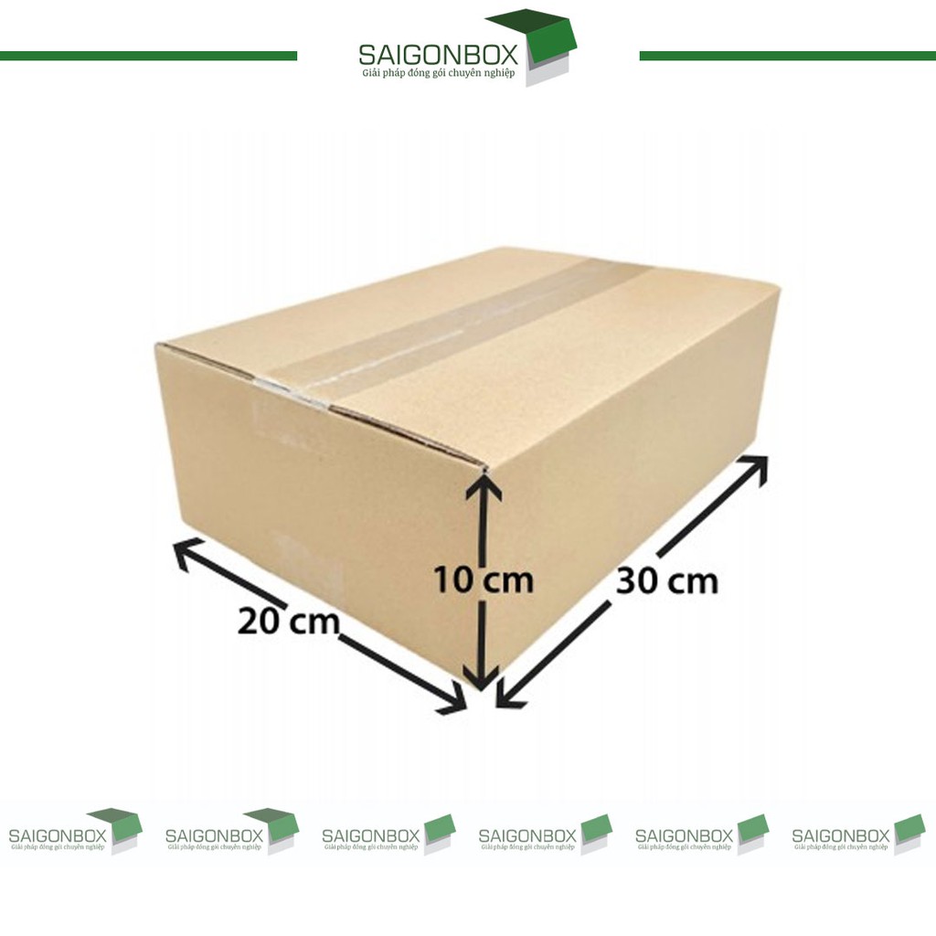 [GIÁ TẬN XƯỞNG] Combo 10 hộp giấy carton size 30x20x10 cm để đóng gói hàng hóa