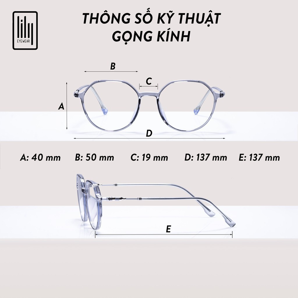 Gọng kính cận vuông nam nữ Lilyeyewear chất liệu nhựa dẻo phụ kiện thời trang 213 | BigBuy360 - bigbuy360.vn