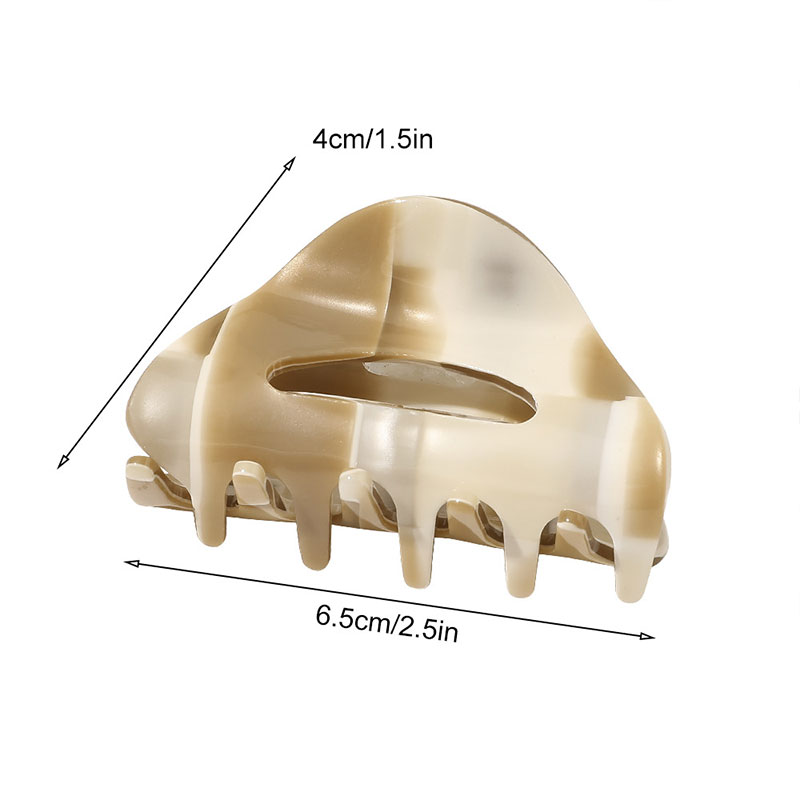 Kẹp tóc nhựa acrylic hình bán nguyệt xinh xắn cho nữ