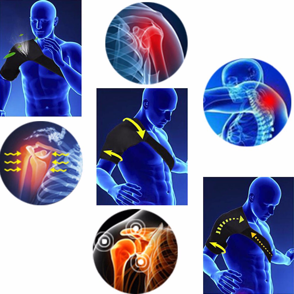 Đai đeo bảo vệ vai thoáng khí màu đen