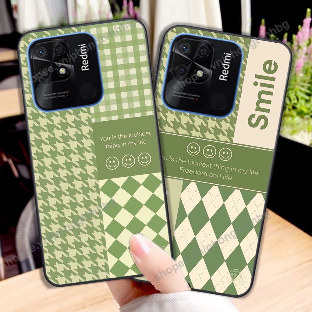 Ốp lưng Xiaomi Redmi 9C / Redmi 10c in mẫu gấu bo viền , smile mặt cười cực cute đẹp