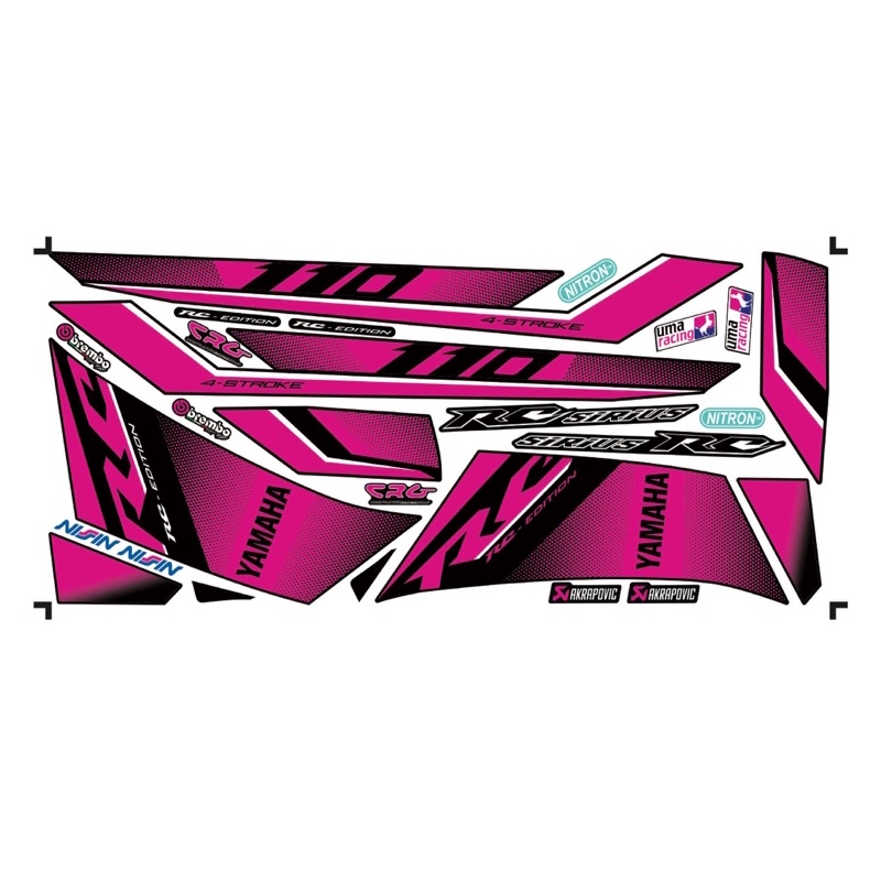 ( Quí khách vui lòng mang ra tiệm cho thợ dán )xe Sirius RC decal cao cấp