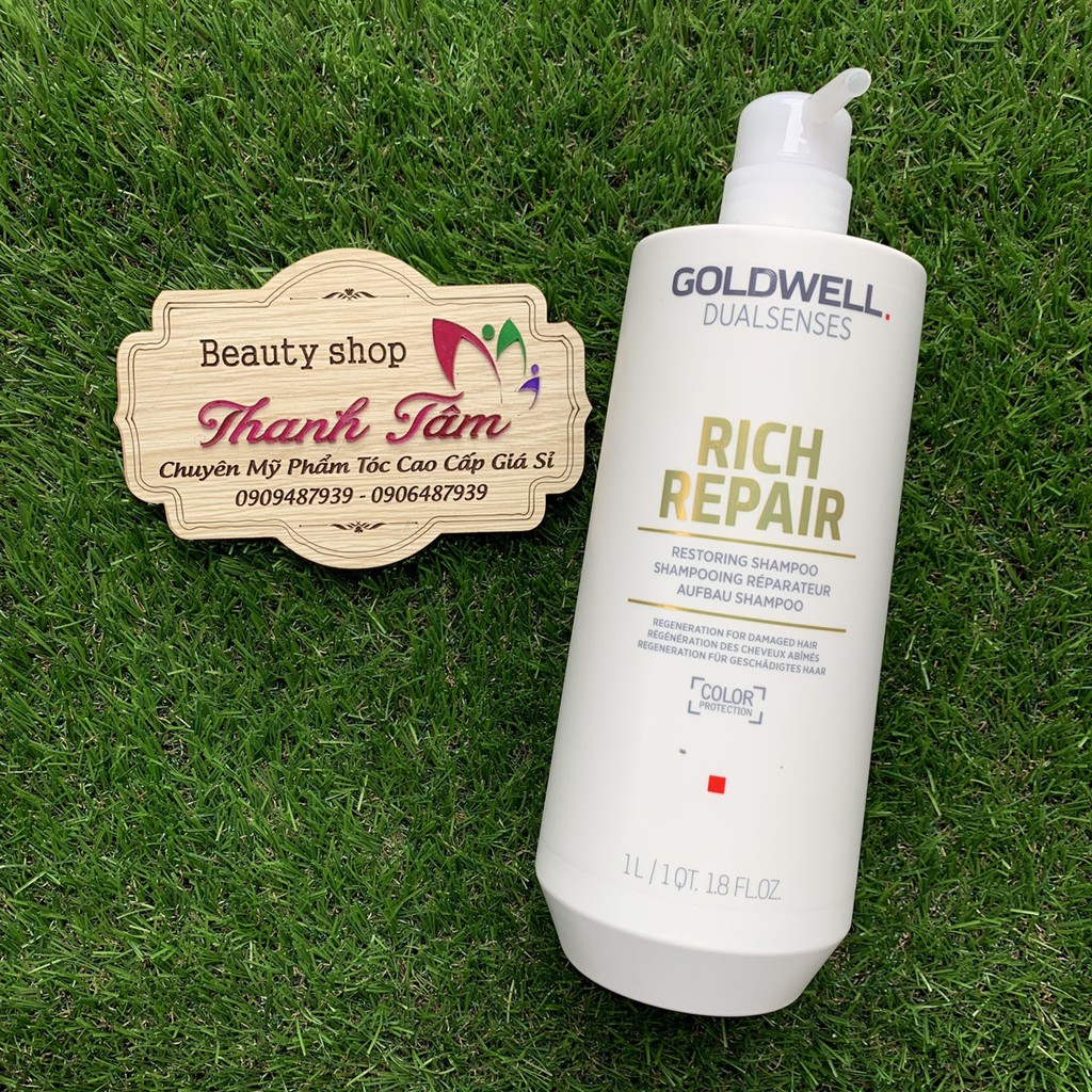 🇩🇪Goldwell🇩🇪 Dầu gội phục hồi tóc hư tổn Goldwell Rich Repair Restoring Shampoo 1000ml